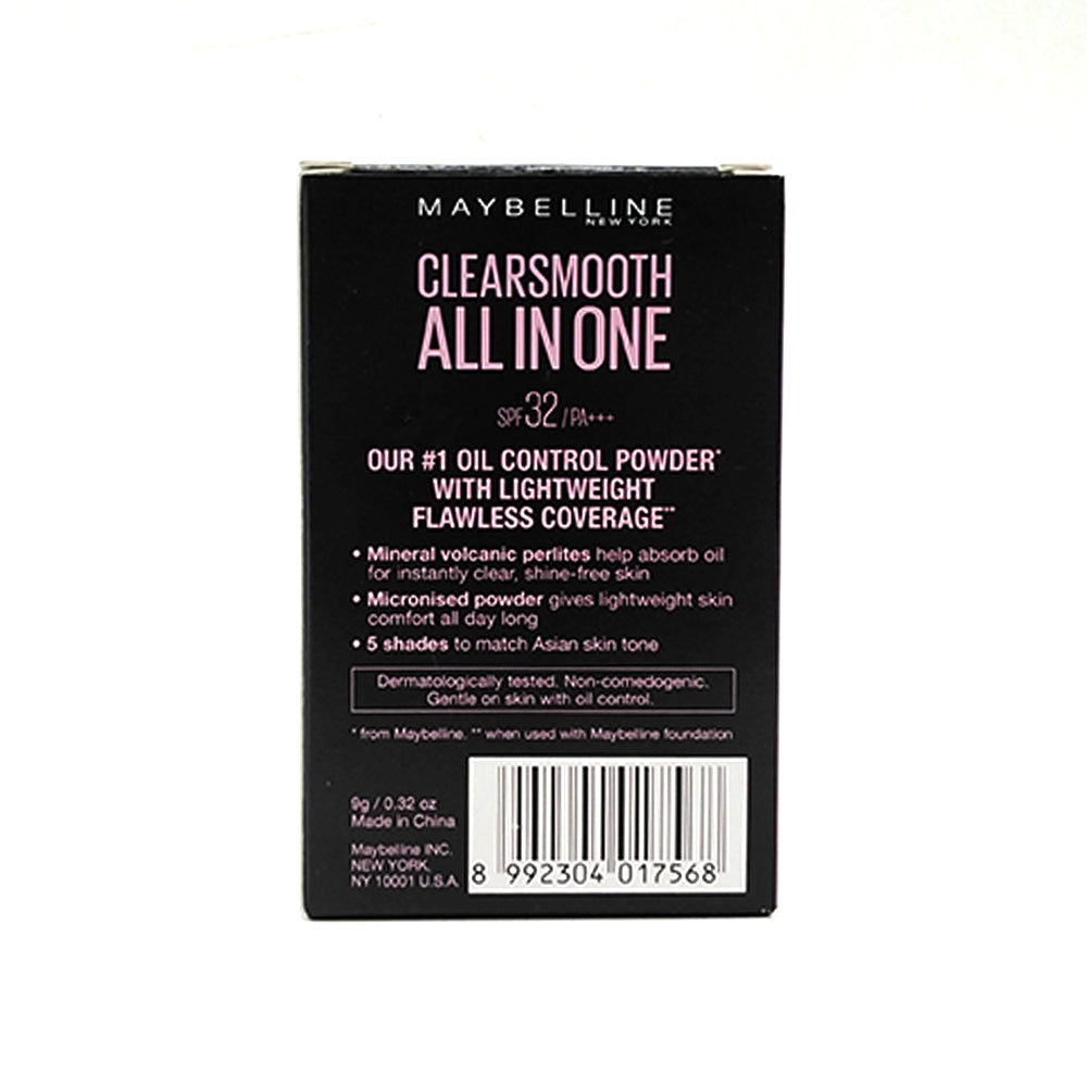 Maybelline New York Clear Smooth All In One Powder Foundation - 02 Nude Beige