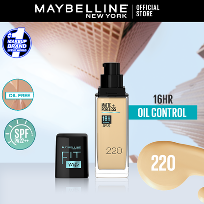 Maybelline New York Fit Me Matte & Poreless Liquid Foundation - 220 Natural Beige - For Normal To Oily Skin