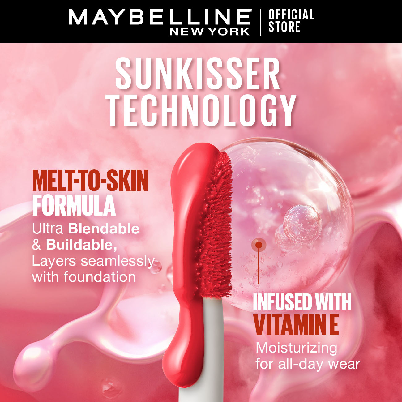 Maybelline New York, Sunkisser Liquid Glow Blush With Vitamin E
