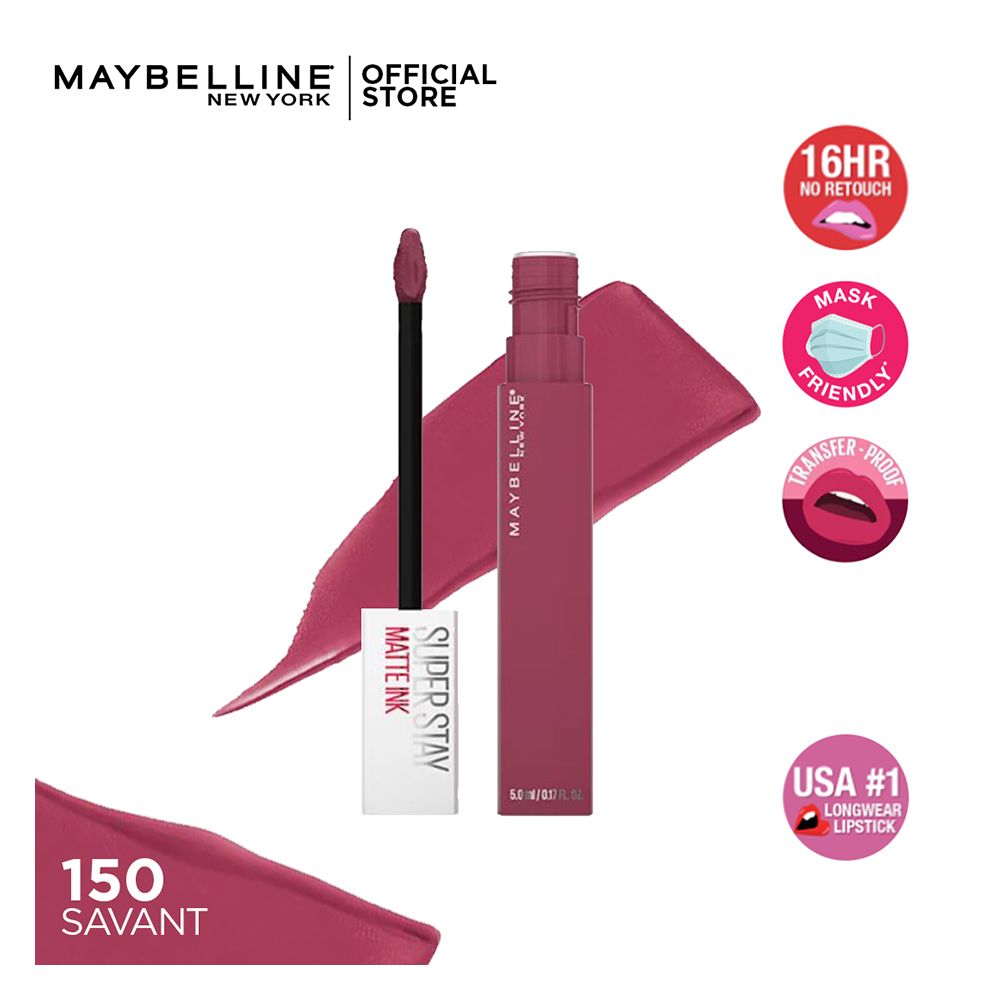 Maybelline New York- Super Stay Matte Ink Liquid Lipstick Pinks - 150 Savant