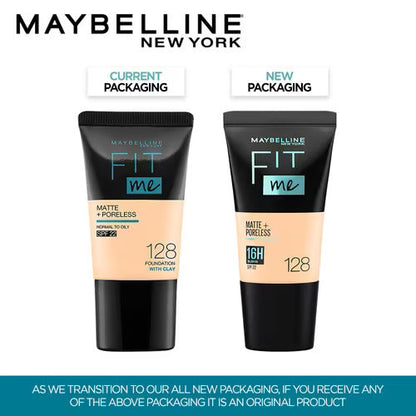 Maybelline New York Fit Me Matte & Poreless Liquid Foundation 18Ml Mini Tube - 120 Classic Ivory - For Normal To Oily Skin