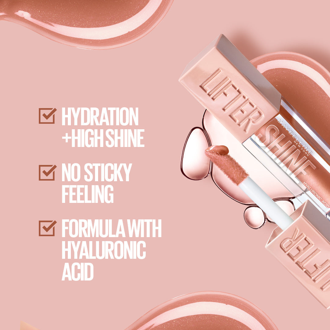  Maybelline New York Lifter Shine® Hydrating Lip Gloss With Hyaluronic Acid