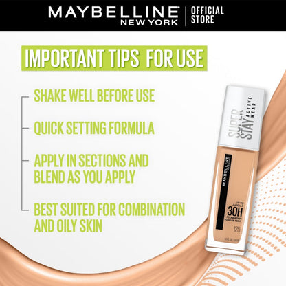 Maybelline - SuperStay Full Coverage 30H Liquid Foundation - 128