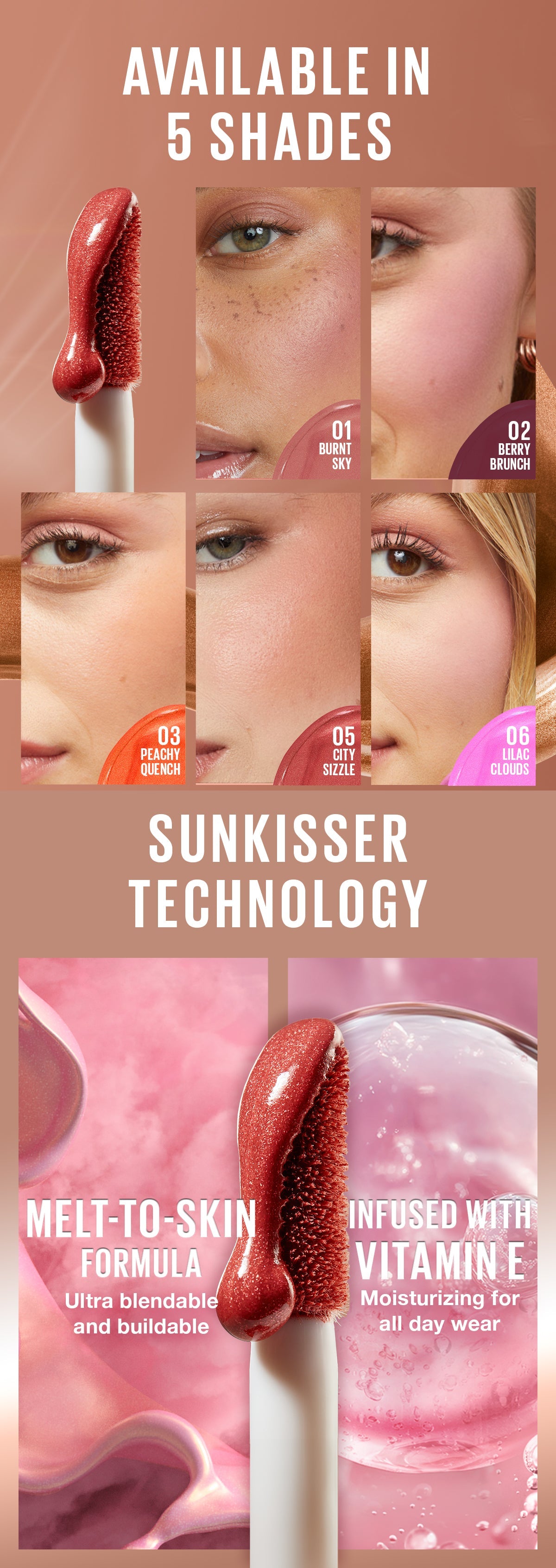 Maybelline New York, Sunkisser Liquid Glow Blush With Vitamin E