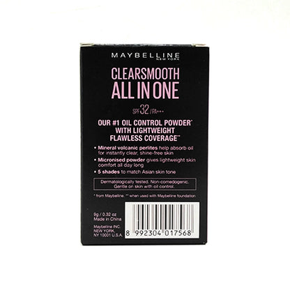 Maybelline New York Clear Smooth All In One Powder Foundation - 02 Nude Beige