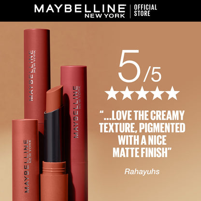Maybelline New York Color Sensational Ultimatte Slim Lipstick, non-drying formula