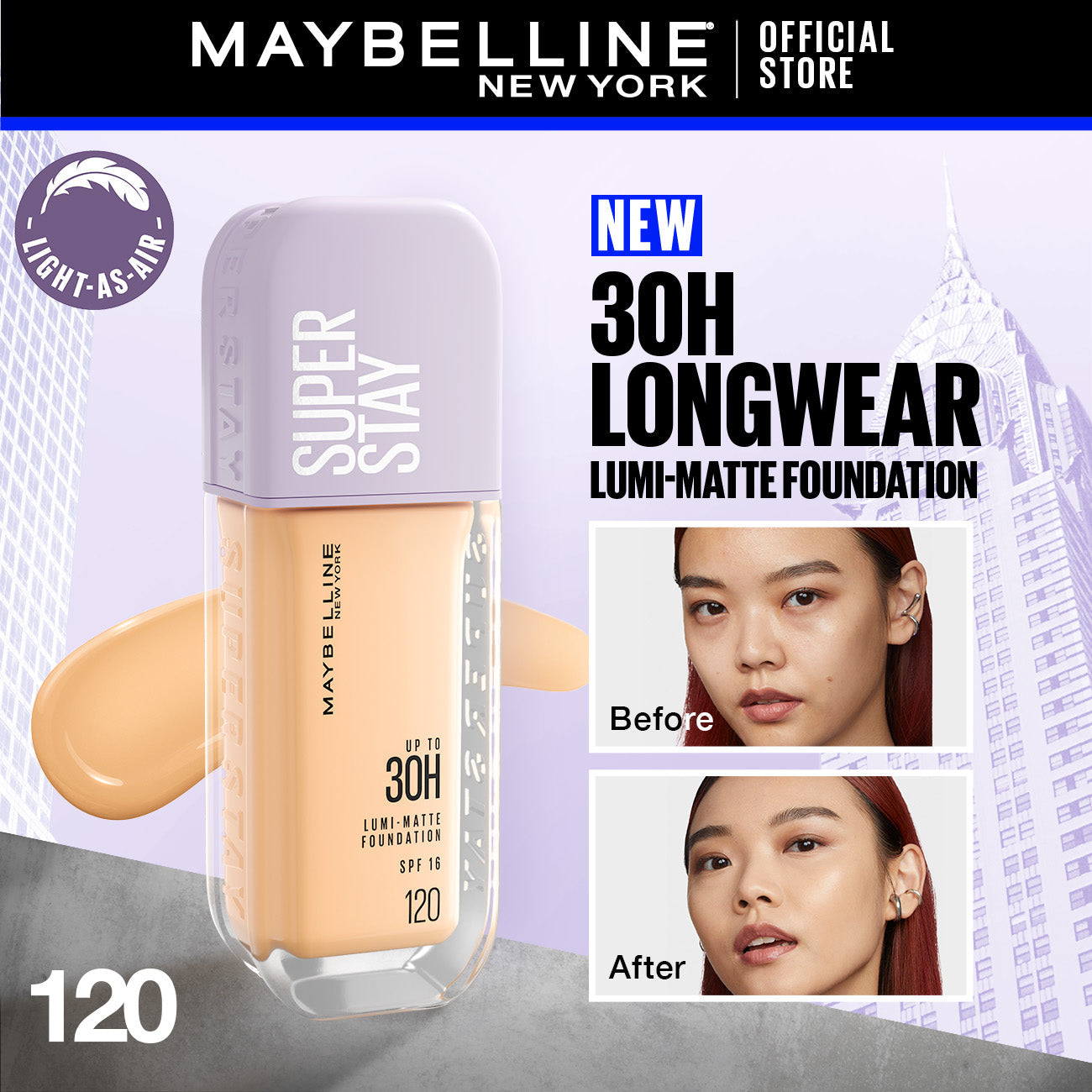 Maybelline New York Super Stay Up to 30hr Lumi Matte Foundation