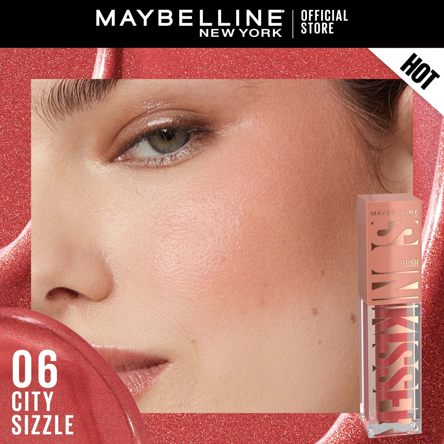 Maybelline New York, Sunkisser Liquid Glow Blush With Vitamin E