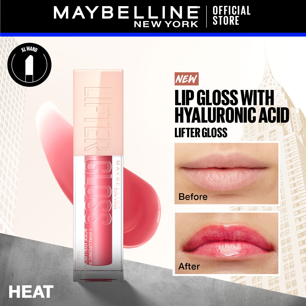  Maybelline New York Lifter Shine® Hydrating Lip Gloss With Hyaluronic Acid