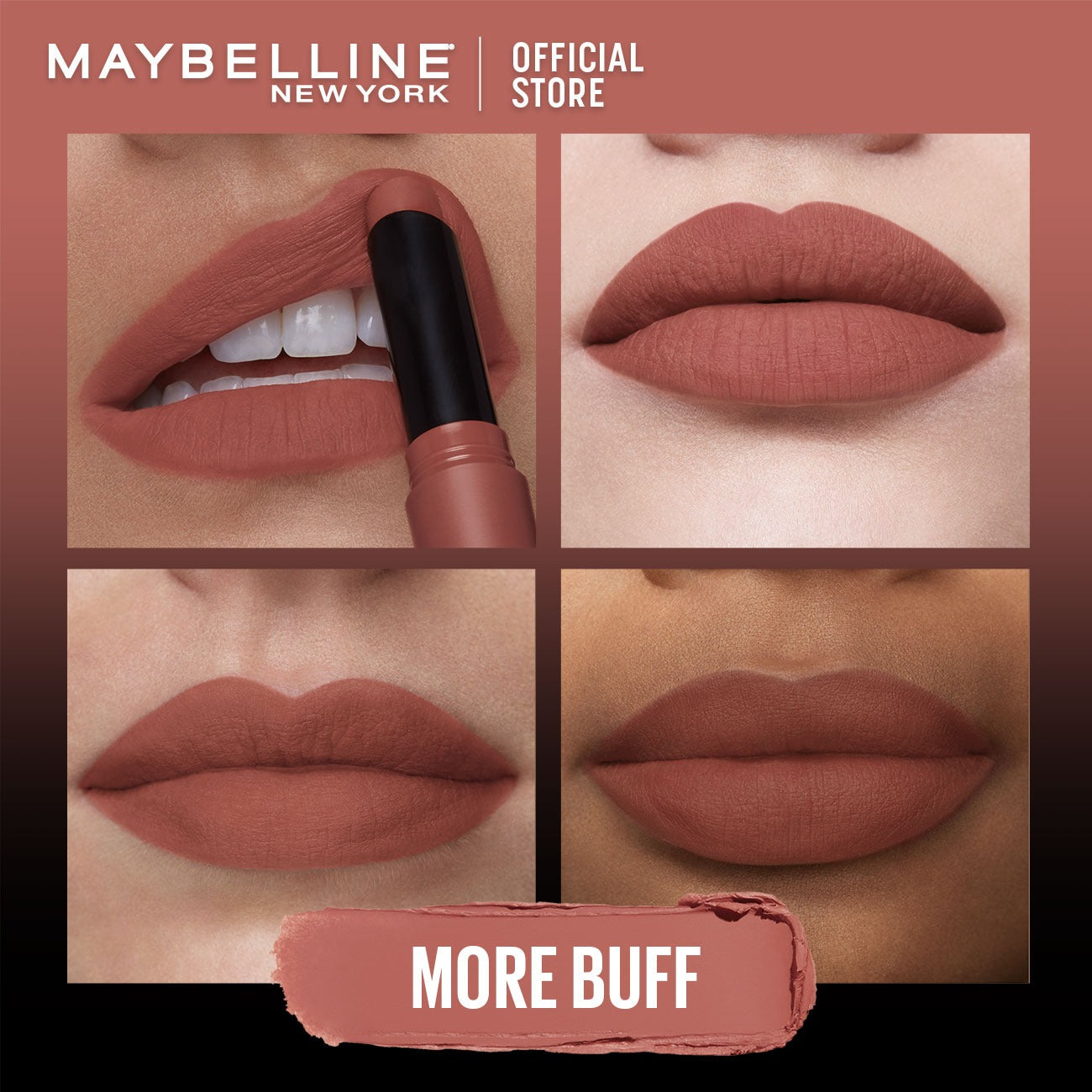 Maybelline New York Color Sensational Ultimatte Slim Lipstick, non-drying formula