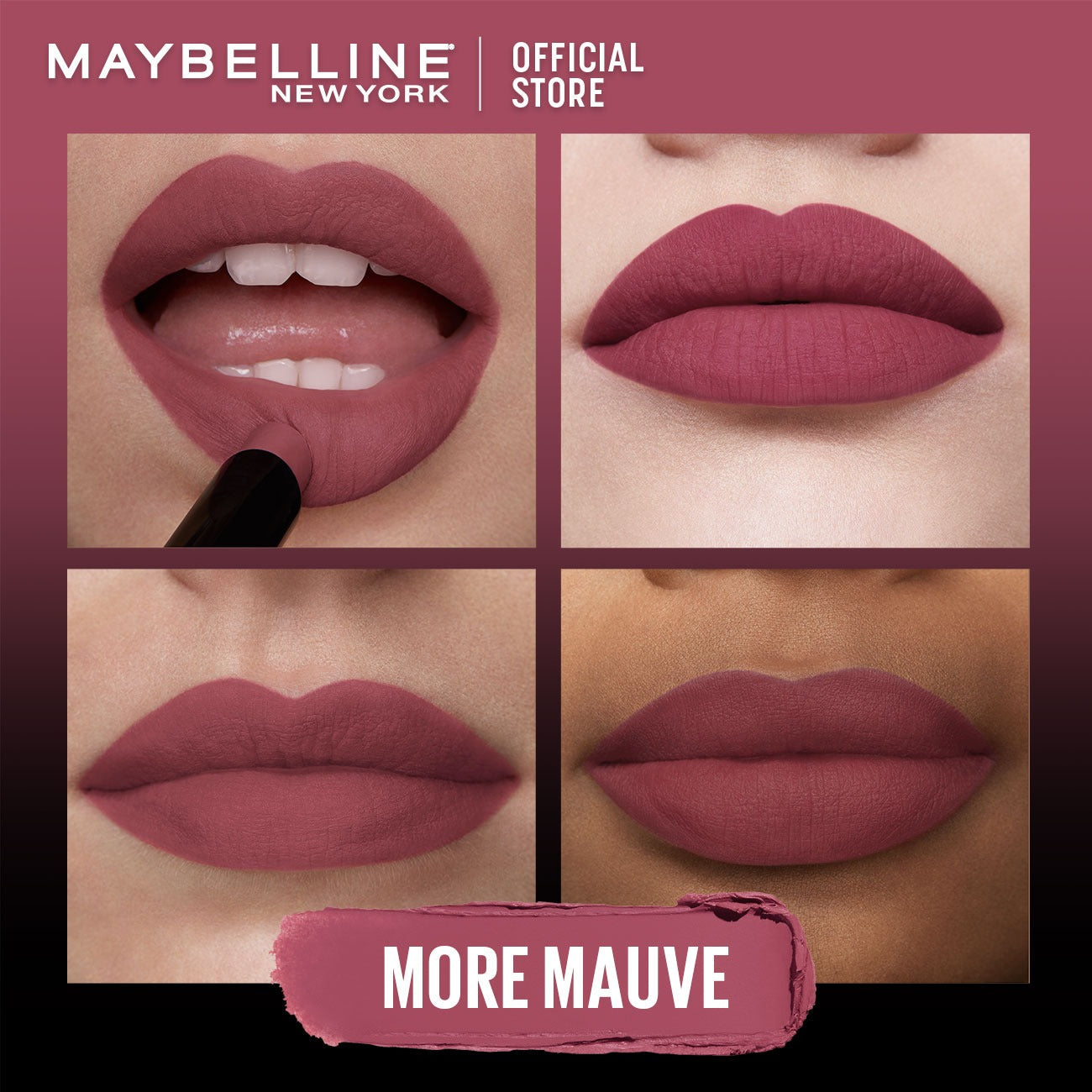 Maybelline New York Color Sensational Ultimatte Slim Lipstick, non-drying formula