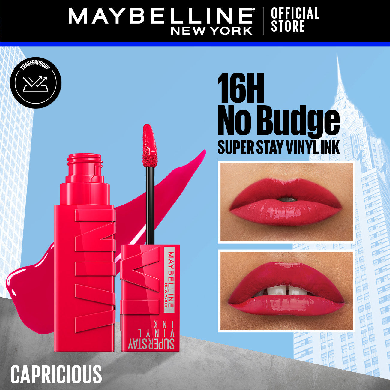 Maybelline's Superstay Vinyl Ink, 16-Hour No-Budge Liquid Lipcolor