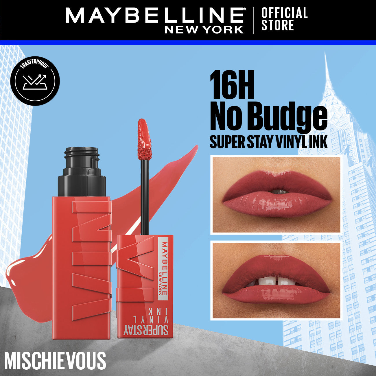 Maybelline's Superstay Vinyl Ink, 16-Hour No-Budge Liquid Lipcolor